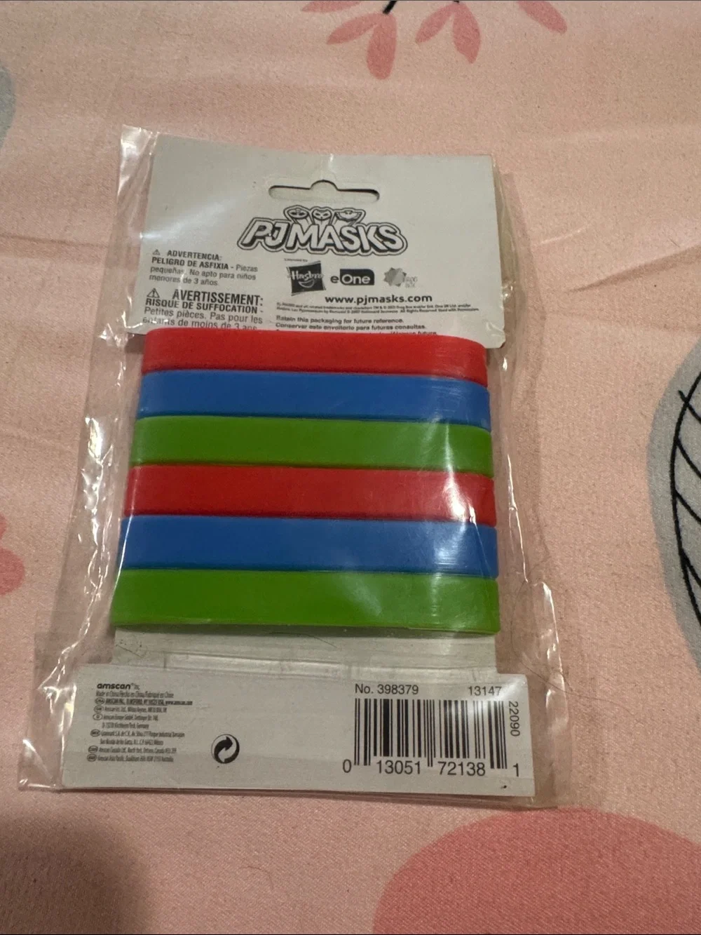PJ Masks Kids Silicone Character Bracelets - Red, Blue, Green